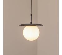 Opviq Anemon pendant light, black, glass, Ø 30 cm, E27