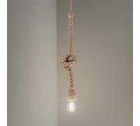 Opviq AYD hanging light, beige, rope, height 70 cm, E27, handmade