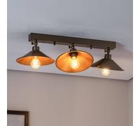 Opviq Berceste N-661 ceiling light, antique gold, metal, 3-bulb