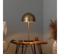 Opviq Can NT-134 table lamp, gold, semi-circular lampshade