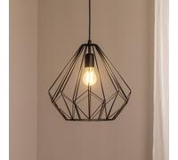 Opviq Diamond pendant light, black, metal, Ø 37 cm, E27