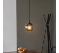 Opviq Efe 2155 pendant light, smoked glass lampshade, Ø15cm