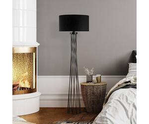 Opviq Floor lamp Tall 13470, black, canvas, height 175 cm