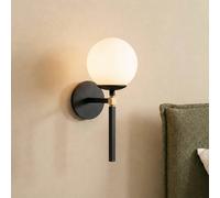 Opviq Gondol wall light, black, height 37 cm, metal/glass, E27