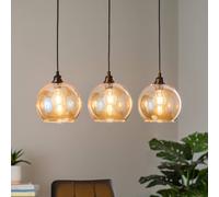 Opviq Hanging light Gold 022 3-bulb linear glass Ø20cm