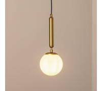 Opviq King pendant light, gold/opal, glass, Ø 15 cm, E14