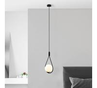 Opviq Pendant light GMN-00008 1-bulb black/opal glass