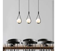 Opviq Pendant light GMN-00009 3-bulb black/opal glass