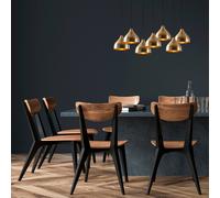 Opviq Pendant light Tattoo 6222 7-bulb gold