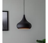 Opviq Saglam 3774 1-bulb pendant light Ø30cm black/gold