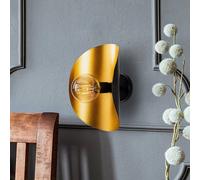 Opviq Sivani MR-839 wall light, gold/black, metal, height 30 cm