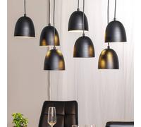 Opviq Tattoo 6181 pendant light, black, metal, 7-bulb