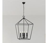 Opviq Till 13251 chandelier, black, metal, 4-bulb