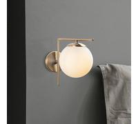 Opviq Wall light 7141-Antique, antique gold, opal glass Ø 10 cm