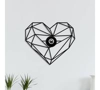 Opviq Wall light W-046, black, heart design, laser-cut MDF wood