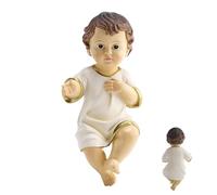 Opvonxeh Baby Jesus Figure, Resin Nativity Sculpture, Christian Ornament Statue, Miniatures Decorations, Lightweight Religious Home Decor for Church Families Spiritual Display Tabletop