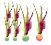 Opvonxeh Bouncy Cat Toys, Interactive Kitten Game, Feather Jump Ball, Jumping Pet Entertainment, 0.98x3.54 Inches, Designed for Kittens and Adult Cats to Jumps and Stay Active Indoors