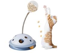 Opvonxeh Cat Ball Track Toy, Dog Feeder Slow Eating, Visual Food Leakage Ball, Slow Eating Feeder Ball, Cat Interactive Ball Toy, Dog Eating Aid Toy, Spring Rod Slow Feeder, Food Dispensing Ball