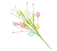 Opvonxeh Easter Egg Branch, Easter Floral Decor with Eggs and Berries, Easter Spring Flower Branch, Easter Egg Decoration Branch, Flower Branch for Spring Easter Basket Bouquet Floral Arrangement