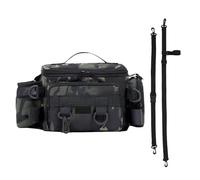 Opvonxeh Fishing Tackle Bag, Water-Resistant Fishing Bags for Saltwater or Freshwater, Durable Tackle Box with Padded Shoulder Strap, Ideal for Pliers Storage and Outdoor Adventures