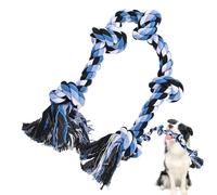 Opvonxeh Puppy Chewing Rope, Sturdy Pet Tug Toy, Dog Rope, Indestructible Chew Ropes, 35.43x1.97x1.97 Inches, Making It a Perfect Choice for Medium and Large Breed Dogs, Blue, White and Red
