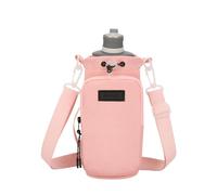 Opvonxeh Water Bottle Holder with Strap, Adjustable Shoulder Sling, Insulated Bottle Carrier, Multi-Function Cup Sleeve with Phone Pocket for Men and Women Camping Climbing, pink, Se référer au