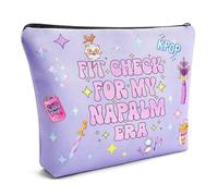 OPVYAEU Kpop Women's Beauty Case Makeup Travel Case Make Up Bag Gadget Organizer Woman Makeup Bag Clear Blak Pink K Pop Gadget Small Travel Cosmetic Bag Kit Clutch Girl Makeup