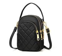 OPXTO Small Handbags Crossbody Bag for Women,Lightweight Nylon little Cell Phone Purses,Mini Shoulder Bag, Wallet,with Headphone Jack. (black)