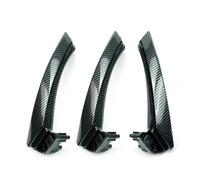 OPYJRL LHD RHD Interior 3 Passenger Door Pull Handle Full Set for BMW 3 Series E90 316i 318i 320 325(RHD Set Carbon Fiber)
