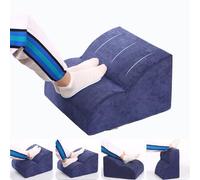 OpyTikar Foot Rest for Under Desk at Work.Multifunctional 3-Tier Foot Stool,with Washable Footrest.for Under Desk,Office Chair Gaming Chair & Sofa,Leg Elevation Pillow,Supports Posture (Dark Blue)