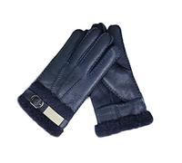 OPYTR Winter Gloves Fashion Men Winter Autumn Warm Thermal Wool Fleece Snow Mittens Outdoor Five Finger Wrist Gloves Leather Fur Sheepskin Gloves Windproof Lined Thick