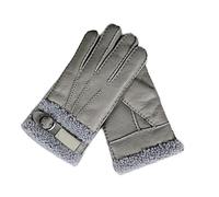 OPYTR Winter Gloves - Men's Warm Thermal Wool Fleece Snow Mittens - Windproof Lined Thick - Grey