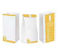 Oqard Disposable Sick Bags - Sealable Paper Vomit Bag with Plastic Lining - Great for Travel, First Aid Kits, Pregnancy or General Sickness - Pack of 50