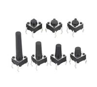 OQATNXUR 100 PCS 6 * 6 * 15.5~29 mm tact Switch 4 pin Vertical Button Switch Key Switch Tactile Push Button Induction Switch 6x6 Series(6x6x17.5)