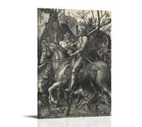 OqcEha Albrecht Dürer Paintings Wall Art Poster Prints Knight Death And The Devil Artworks Picture Print Wall Art Painting Canvas Gift Decor Homes Decorative Frame 20x30inch(50x75cm)