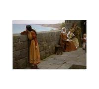 OqcEha Edmund Blair Leighton Paintings Wall Art Poster Prints The Hostage Artworks Picture Print Wall Art Painting Canvas Gift Decor Homes Decorative 24x36inch(60x90cm)