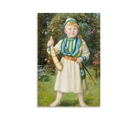 OqcEha Edward Robert Hughes Paintings Wall Art Poster Prints A Viking Portrait of Harold Norbury Artworks Canvas Room Aesthetic Wall Art Prints Home Modern Decor Unframe 12x18inch(30x45cm)