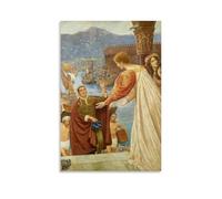 OqcEha Edward Robert Hughes Paintings Wall Art Poster Prints The Journey's End Canvas Wall Art Decorative Bedroom Modern Home Print Picture Artworkss Unframe 08x12inch(20x30cm)