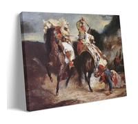 OqcEha Eugene Delacroix Paintings Wall Art Poster Prints The Combat of The Giaour And Hassan Canvas Art And Wall Art Picture Print Modern Family Bedroom Decors 20x30inch(50x75cm)