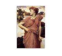 OqcEha Frederic Leighton Paintings Wall Art Poster Prints At The Fountain Art Canvas Painting Decor Wall Print Photo Home Modern Decoratives Unframe 20x30inch(50x75cm)
