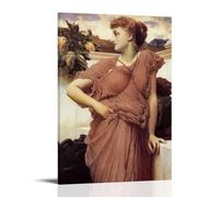OqcEha Frederic Leighton Paintings Wall Art Poster Prints At The Fountain Canvas Wall Art Prints Photo Picture Paintings Room Decor Home Decorative Frame 12x18inch(30x45cm)