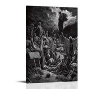OqcEha Gustave Dore Paintings Wall Art Poster Prints The Vision Of The Valley Of Dry Bones Art Canvas Painting Decor Wall Print Photo Home Modern Decoratives Frame 24x36inch(60x90cm)