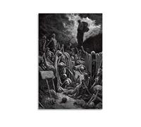 OqcEha Gustave Dore Paintings Wall Art Poster Prints The Vision Of The Valley Of Dry Bones Print Photo Art Painting Canvas Home Decorative Bedroom Modern Decors Unframe 24x36inch(60x90cm)