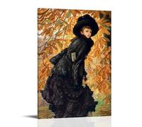 OqcEha James Tissot Paintings Wall Art Poster Prints October Canvas Wall Art Prints Photo Picture Paintings Room Decor Home Decorative 20x30inch(50x75cm)