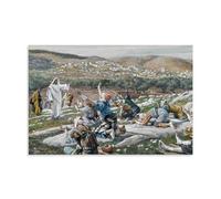 OqcEha James Tissot Paintings Wall Art Poster Prints The Healing of Ten Lepers Wall Art Painting Canvas Gift Living Room Prints Bedroom Decor Artworks 24x36inch(60x90cm)