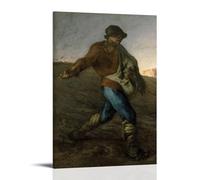 OqcEha Jean Francois Millet Paintings Wall Art Poster Prints The Sower Picture Print Wall Art Painting Canvas Artworks Gift Idea Room Aesthetic Frame 16x24inch(40x60cm)