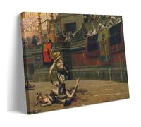 OqcEha Jean-Leon Gerome Paintings Wall Art Poster Prints With A Turned Thumb Room Aesthetic Print Art Wall Painting Canvas Modern Bedroom Decor Frame 16x24inch(40x60cm)