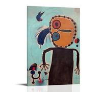 OqcEha Joan Miro Poster Red Disc In Pursuit Of A Lark Decorative Painting Canvas Wall Art Living Rooms Bedroom Painting 08x12inch(20x30cm)