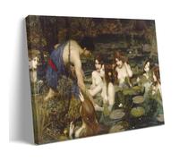 OqcEha John William Waterhouse Paintings Wall Art Poster Prints Hylas And The Nymphs Manchester Canvas Wall Art Decorative Bedroom Modern Home Print Picture Artworkss Frame 08x12inch(20x30cm)