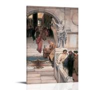 OqcEha Lawrence Alma-Tadema Paintings Wall Art Poster Prints An Audience at Agrippa's Wall Art Bedroom Prints Home Decor Hanging Picture Canvas Paintings Frame 16x24inch(40x60cm)